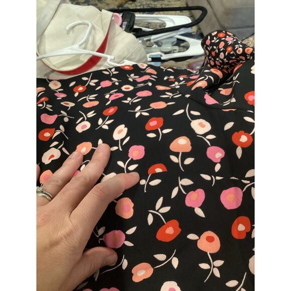 Talbots Womens Dress Plus Size 16 Black Floral Spring Preppy Work Office Career - Picture 10 of 10